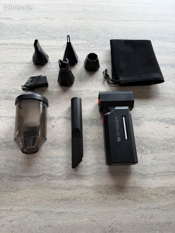Soufflette Air Comprimé Rechargeable 130000 RPM - Dépoussiéreur Puissant 3 Vitesses Avec 3 Buses Pour Claviers, PC Et Appareils Électroniques