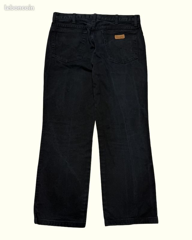 Jeans Homme Wrangler W34 L30 Noir Coton Bon état Regular Normal Uni Taille (image 2)