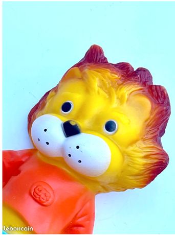 3 ⚜️ Ancien Pouet Pouet Le Petit Lion Titus Made in France Lafargue 1967 Vintage