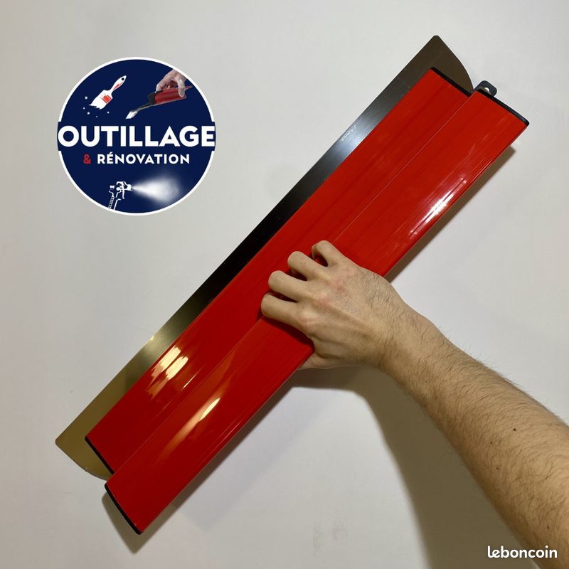 60 cm Lame à lisser inox type Parfait Liss – Spatule enduit murs Placo BA13 – Finition avant peinture – Outil rénovation maison appartement studio – Plaquiste peintre - Lisseuse et couteau a enduit (image 4)