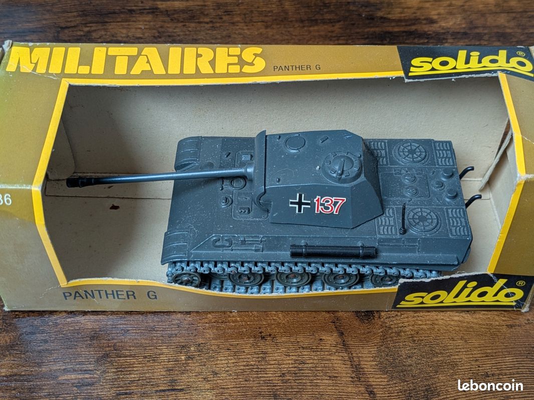 Miniature Panther 6 Solido – Char Militaire Vert échelle 1/50 – Collection 1973