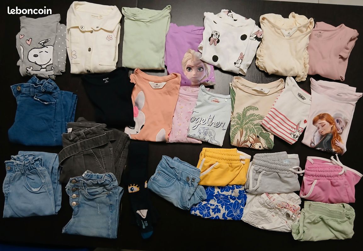 Lot De 6 Vêtements Catimini Fille Taille 6 Ans - Tee-shirts, Multicouleurs, Occasion Très Bon état