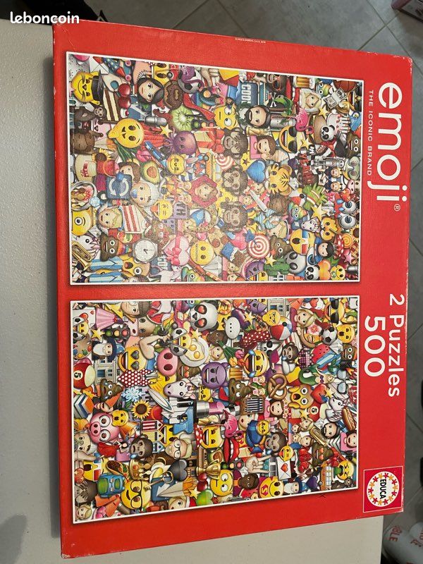 2 puzzles 500 pièces Emoji Educa (image 1)