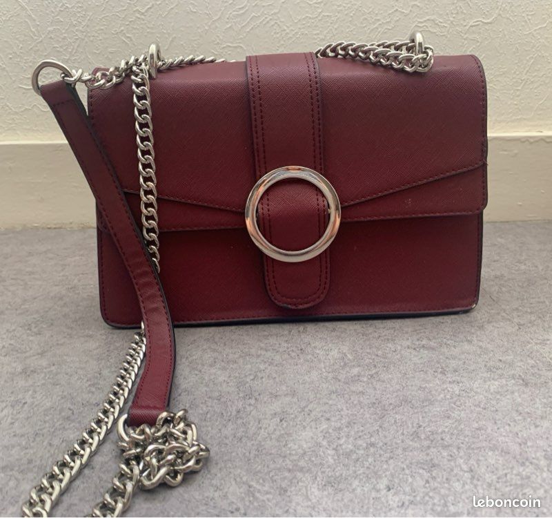 Sac à main bordeaux Accessoires Bagagerie