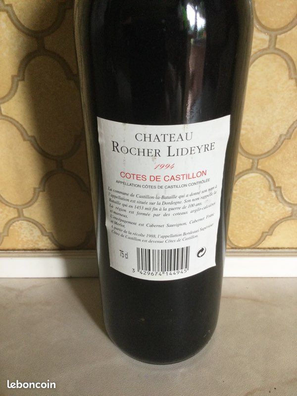 Bouteille de Vin Château Rocher Lideyre neuf (image 4)