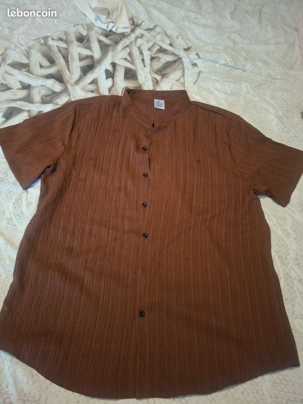 Lot chemises col mao taille XL (image 3)