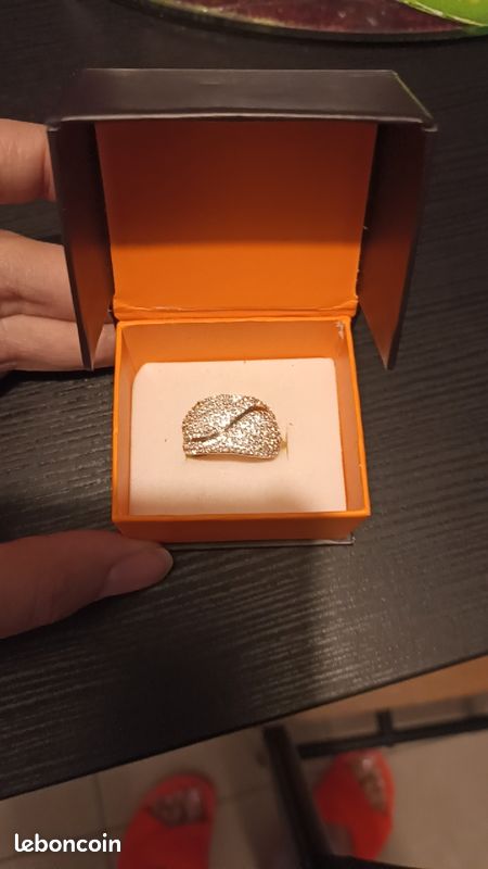 Bague en argent la vie en or (image 1)
