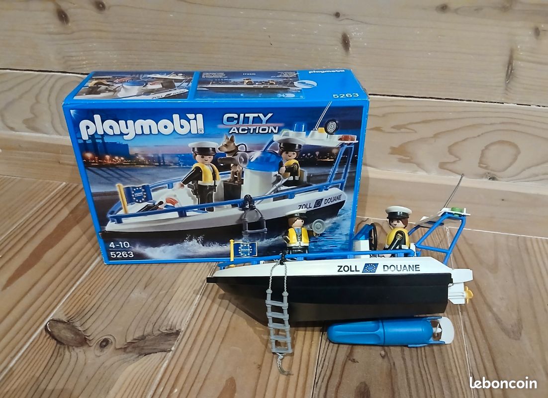Jouet playmobil - 5263 Bateau des douaniers et son moteur (7350) (image 2)