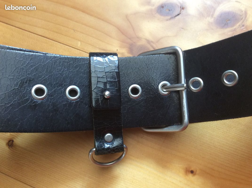 Ceinture cuir noir mosquitos (image 1)