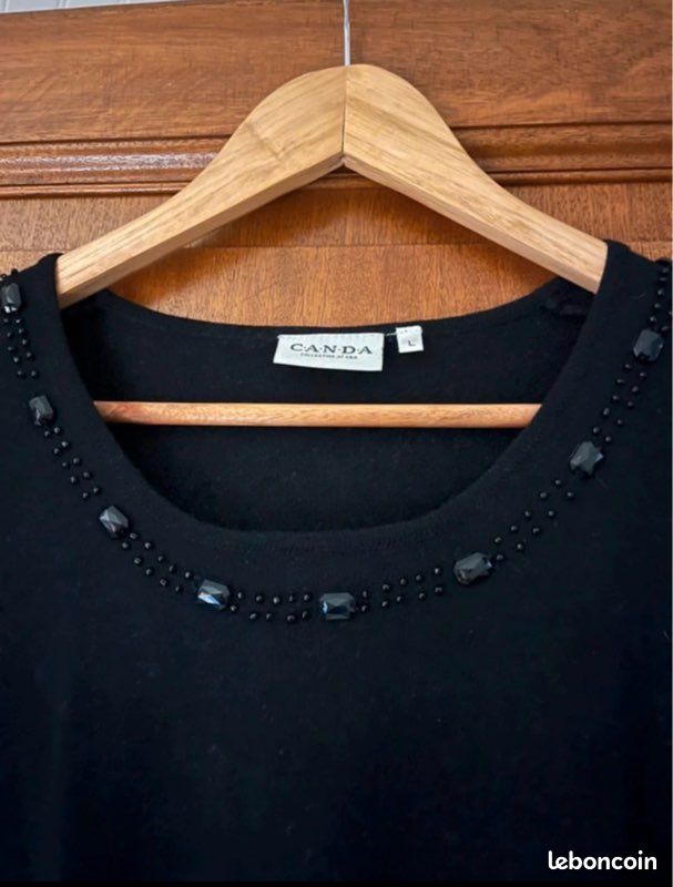 Pull Long Femme C&A Noir - Taille EU 40 - Coupe Ample Décontractée - Occasion Très Bon état