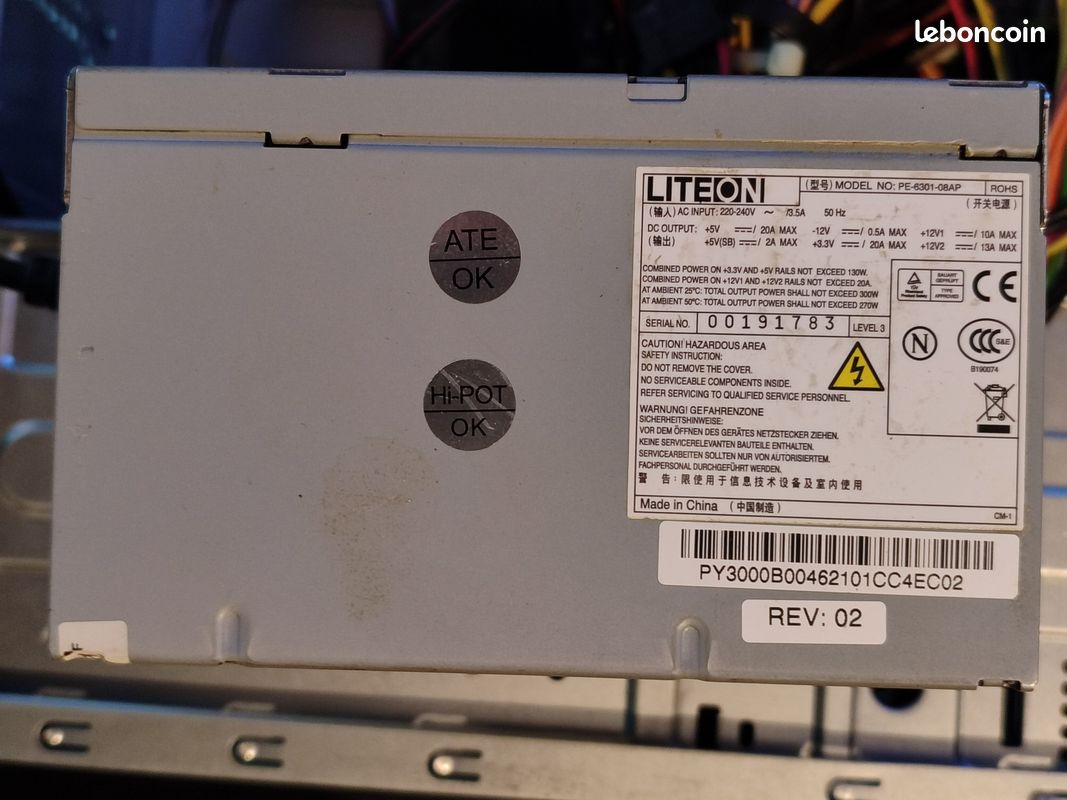 Fonte De Alimentação Lite-on 300w Modelo Ps-6301-08a3 | Parcelamento