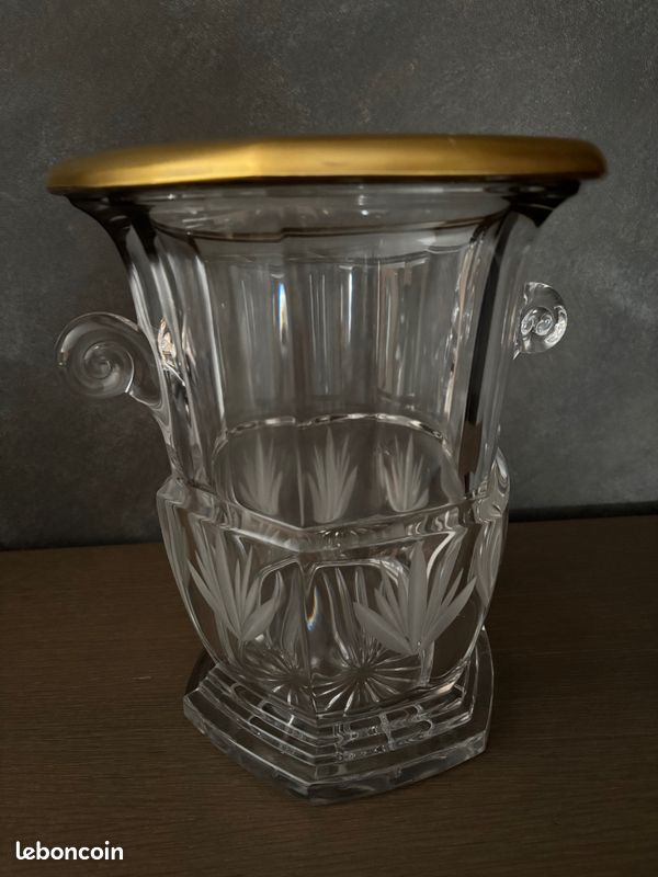 Cristalleries De Lorraine Glass Crystal French Ice Bucket Seau à