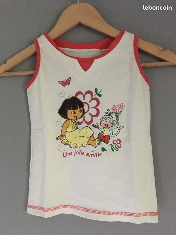 Tee shirt débardeur dora 6ans (image 1)