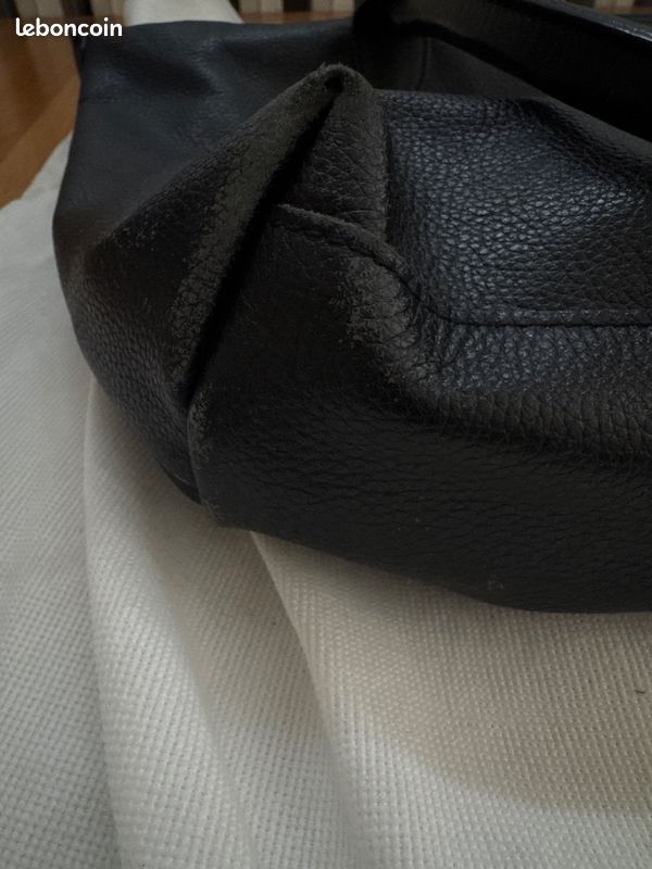 Sac Longchamp Le Pliage Cuir noir authentique - Tres bon etat avec pochette (image 10)