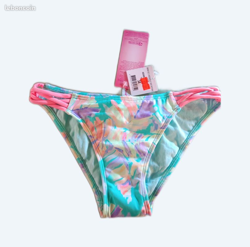 Bas de maillot de bain : Aquarelle side bottom (Taille 34) (image 1)