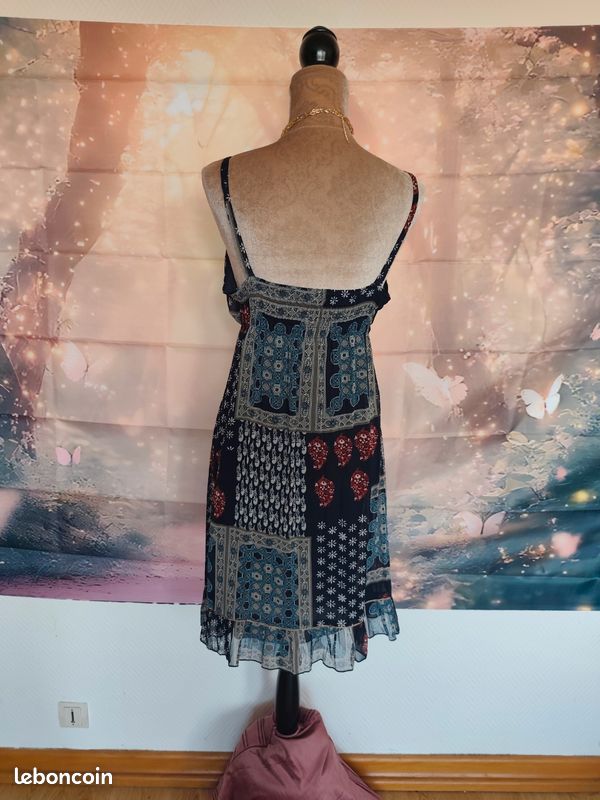 Robe d'été a bretelles originale La fee maraboute Taille XL (image 9)