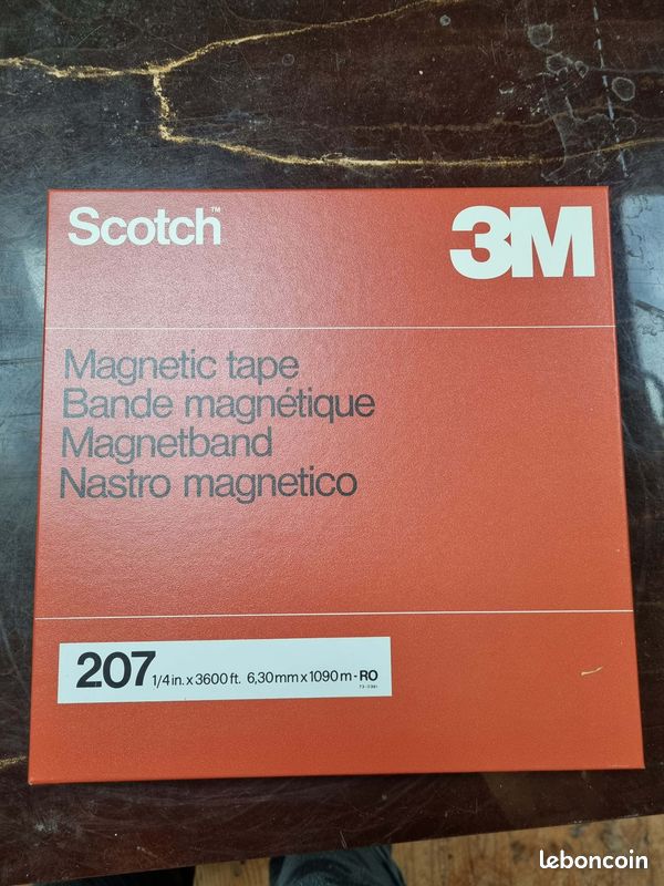Lot De 3 Bandes Magnétiques Scotch 207 - Bobine à Bobine - Haute Performance - Vintage USA