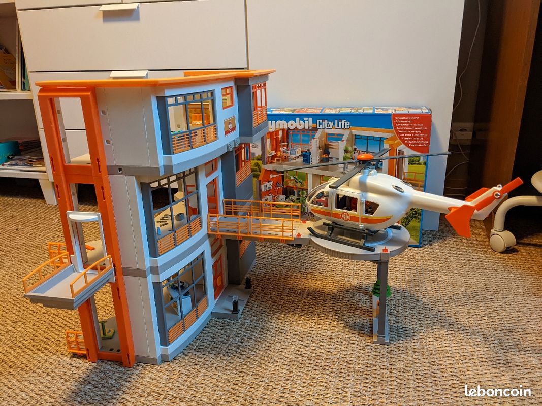 Hôpital Playmobil avec extension étage et plus Jeux Jouets
