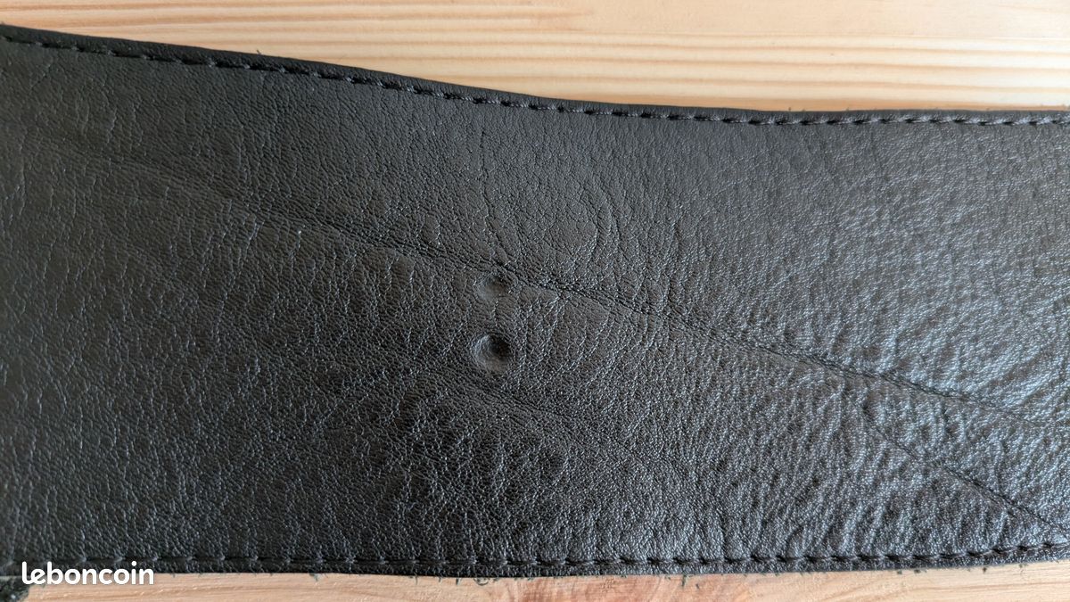 Ceinture cuir WE noire 85 cm (image 19)