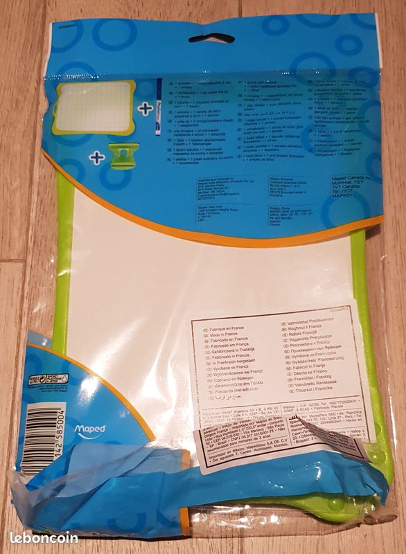 Ardoise blanche effaçable Format A4 environ (21x29,7cm) Marque : MAPED - fabriqué en France Neuve - (image 2)