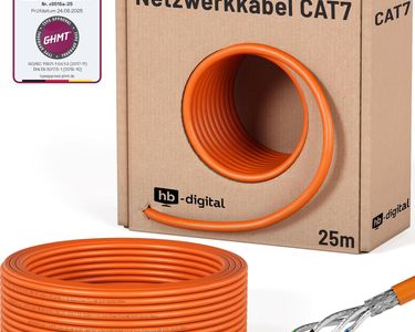 Câble Réseau CAT 7 100m GHMT - Blindé S/FTP, 10Gbit/s, 1000MHz, Cuivre AWG23 - Pour Internet Haut Débit