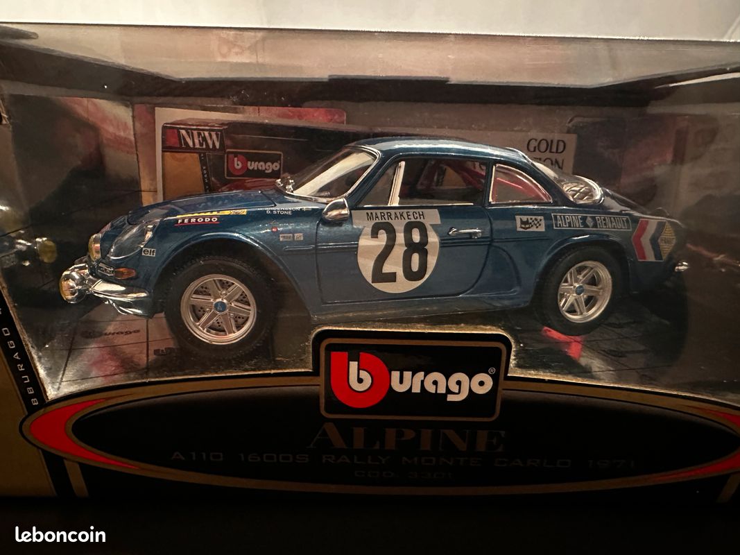 Bburago 1/16 Alpine Renault A110 1600 S – Rallye Monte-Carlo 1971 N°28
