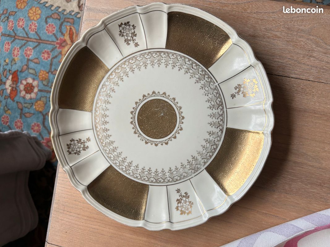 Assiette plat présentation vintage porcelaine (image 1)