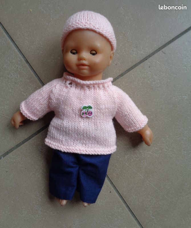 Vêtements pour poupon 30 cm Corolle NEUF jean pull bonnet