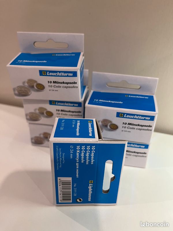 Lot De 100 Boîtes Transparentes Pour Capsules De Monnaie 26 Mm - Protection Pièces De Collection