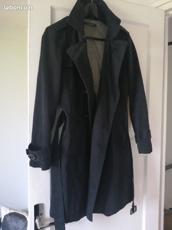 Imperméable noir. Taille 38 marqué monoprix autreton (image 1)