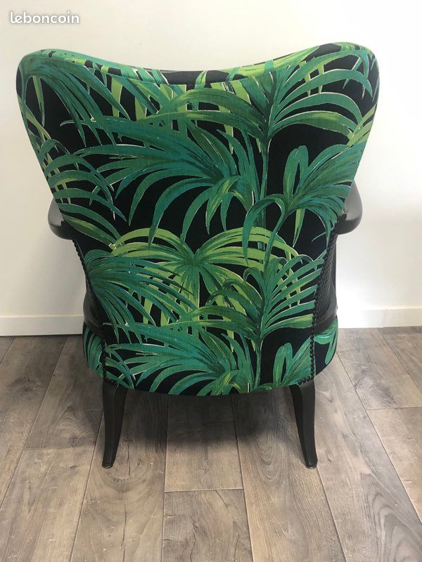 Fauteuil vintage et pouf (image 3)