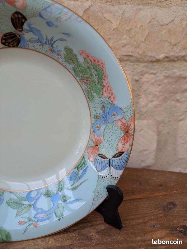 Assiette creuse en porcelaine Haviland Limoges France modèle Madoura 18.5cm - Vaisselle ancienne vintage (image 2)