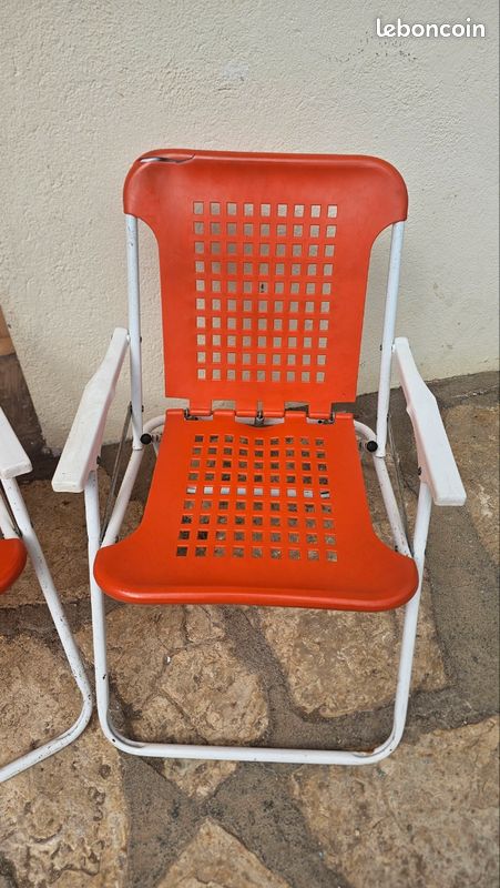 Lot De 2 Chaises Pliantes Enfant Vintage - Signées Fratelli Reguitti