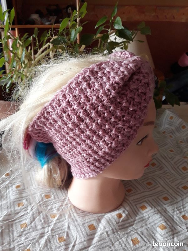 Bandeau de tête cache oreilles 48 cm avec noeud - headband (image 3)