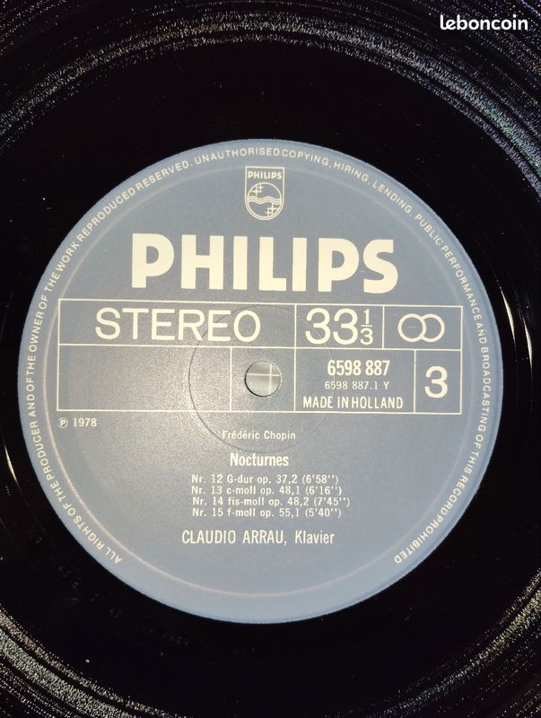 Vinyles - FRÉDÉRIC CHOPIN - les 21 nocturnes / 1978 (image 6)