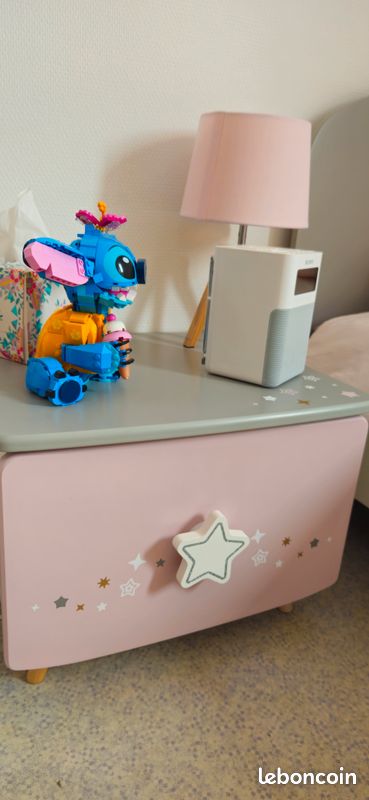 Chambre fille lit + table de chevet + armoire (image 5)