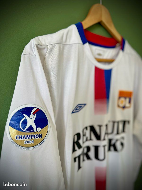 Maillot Olympique Lyonnais Domicile 2004/2005 – Umbro, Taille XL Adulte, état Moyen