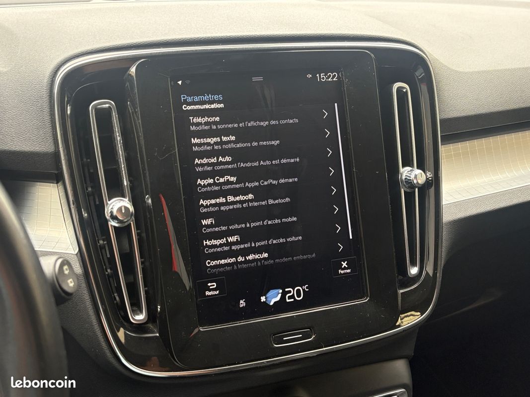 VOLVO XC40 D3 150 INSCRIPTION LUXE GEARTRONIC 150Ch CARPLAY Garantie 12 mois (image 19)