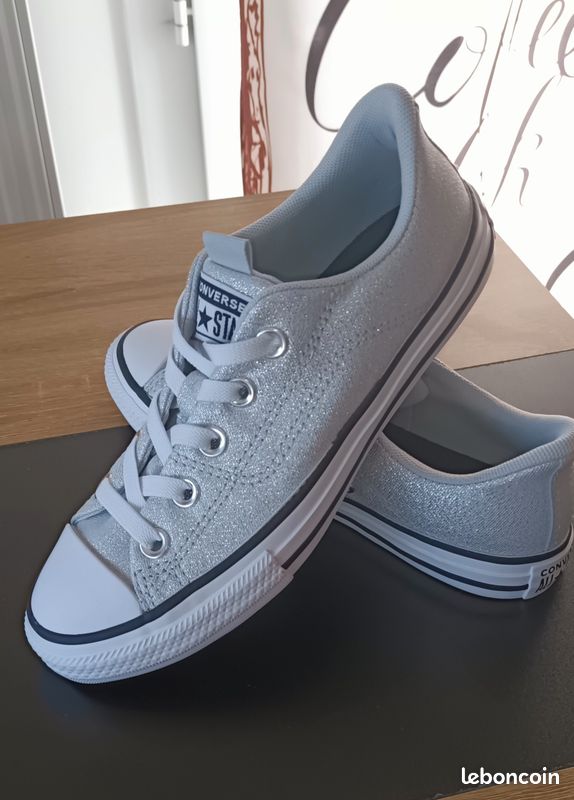 Converse all star basket argentée fille 34 neuve (image 1)