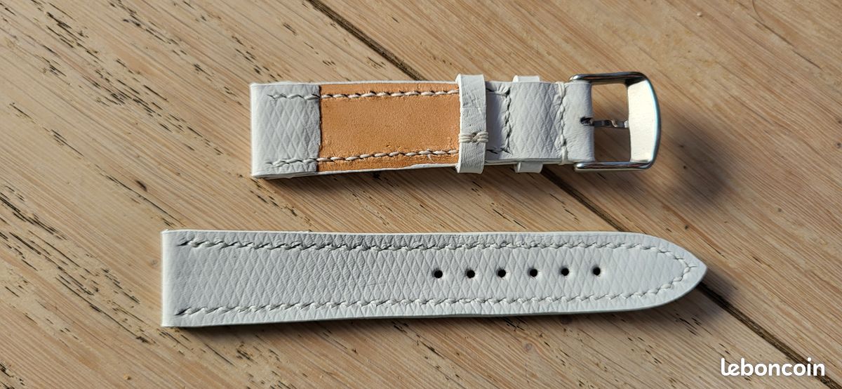 Bracelet De Montre 18 Mm Acier Et Cuir, Pour Montre Récente Ou Vintage, Neuf Sans Boîte