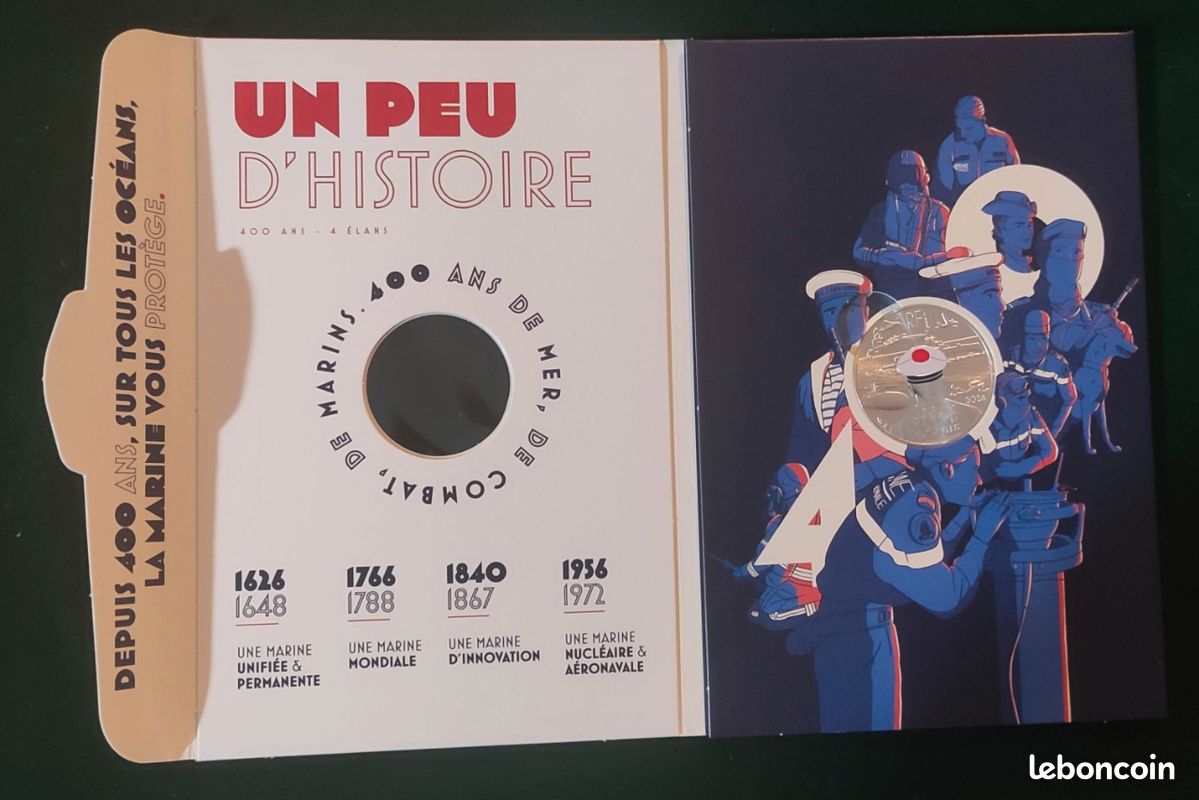 Pièce 10 EUROS Argent "400 ans Marine Nationale" (image 3)
