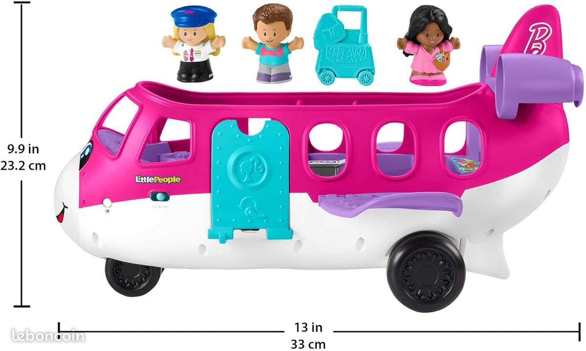Fisher-Price Petit Avion De Rêve Barbie Présenté par Little People avec 1 Avion, 1 Barbie, 1 Ken, 1 (image 7)