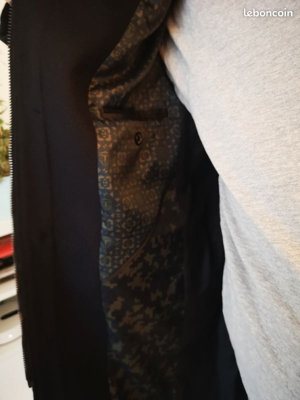 Manteau homme Izac, coton laine doublé polyester taille XL (image 5)