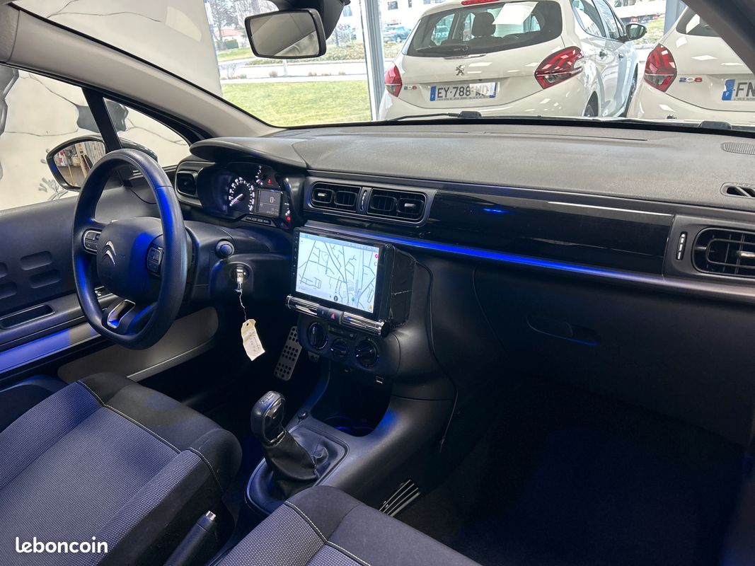 Citroën C3 (3) BlueHDi 100 BVM Feel * véritable ANDROID haut de gamme* 35000 kms * KIT CARBONE (image 3)