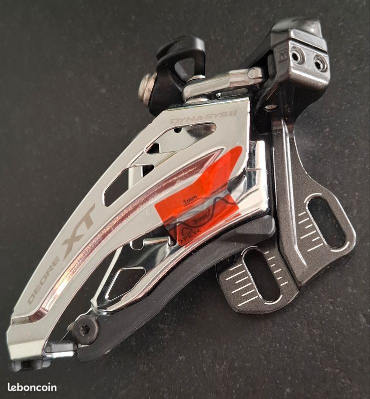 Dérailleur Avant Shimano XT – VTT, 9 Vitesses, Double Plateau, Tirage Bas