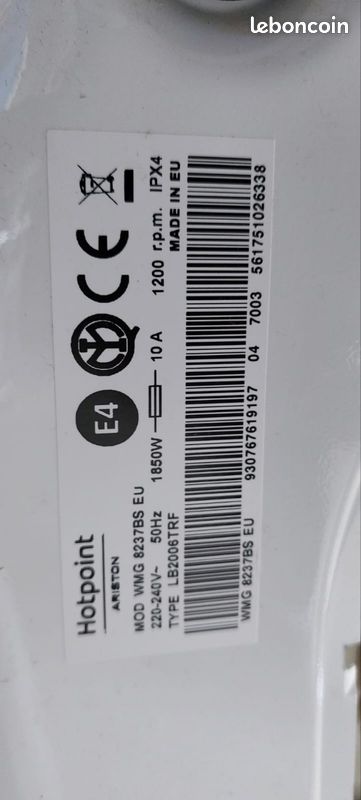 Platine Pour lave linge HOTPOINT ARISTON WMF 823K FR