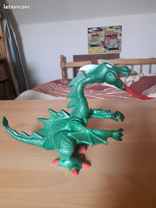 Figurine PLAYMOBIL Comte Dragon Vert - Personnage Publicitaire RARE - Promo Funpark