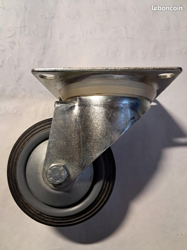 1 Roulette pivotante neuve diamètre 80mm (image 2)