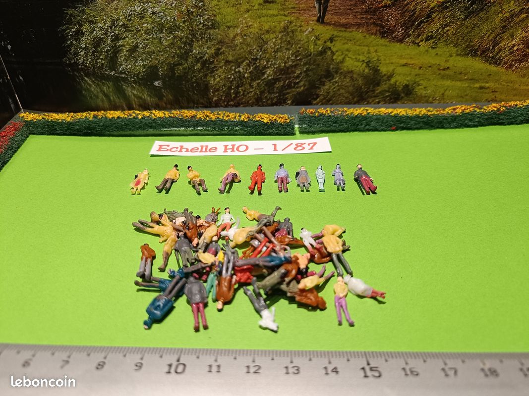 Lot De 50 Figurines HO 1:87 – Travailleurs Réalistes Avec Seau Et Échelle – Miniatures Peintes à La Main Pour Modélisme Ferroviaire