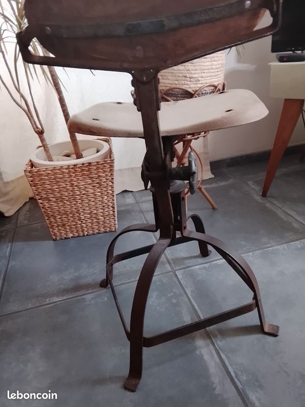 Authentique chaise d atelier " Benaise " (image 5)